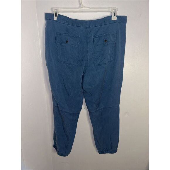 Ann Taylor Loft Blue Gray Jog Pants Womens Size 12 Chinos Julie Style Ankle Pant - Picture 6 of 7